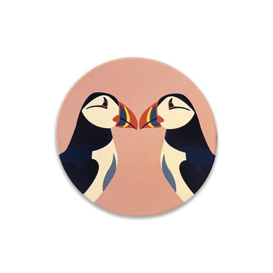 Coaster Single (Ceramic) - RSPB (Puffin) blush