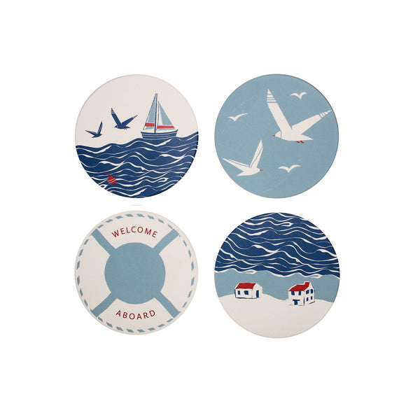 Shruti Coastal Set of 4 Ceramic Coasters