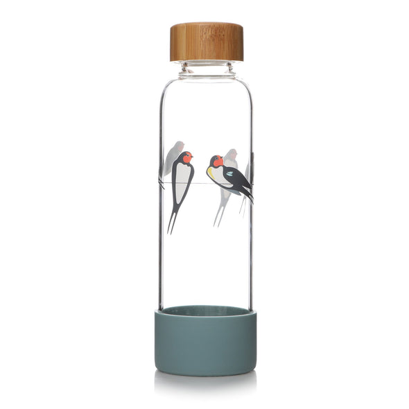 RSPB Glass Water Bottle - Swallows
