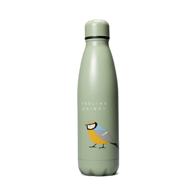 Water Bottle Metal (17.5 fl oz) - RSPB (Free as a Bird Blue Tit)